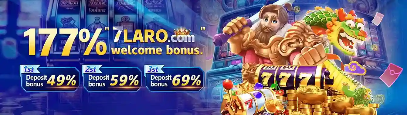 People playing online casino games using the 7LARO app on mobile and desktop